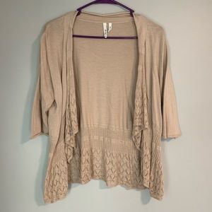 Willow Bay Tan Cardigan